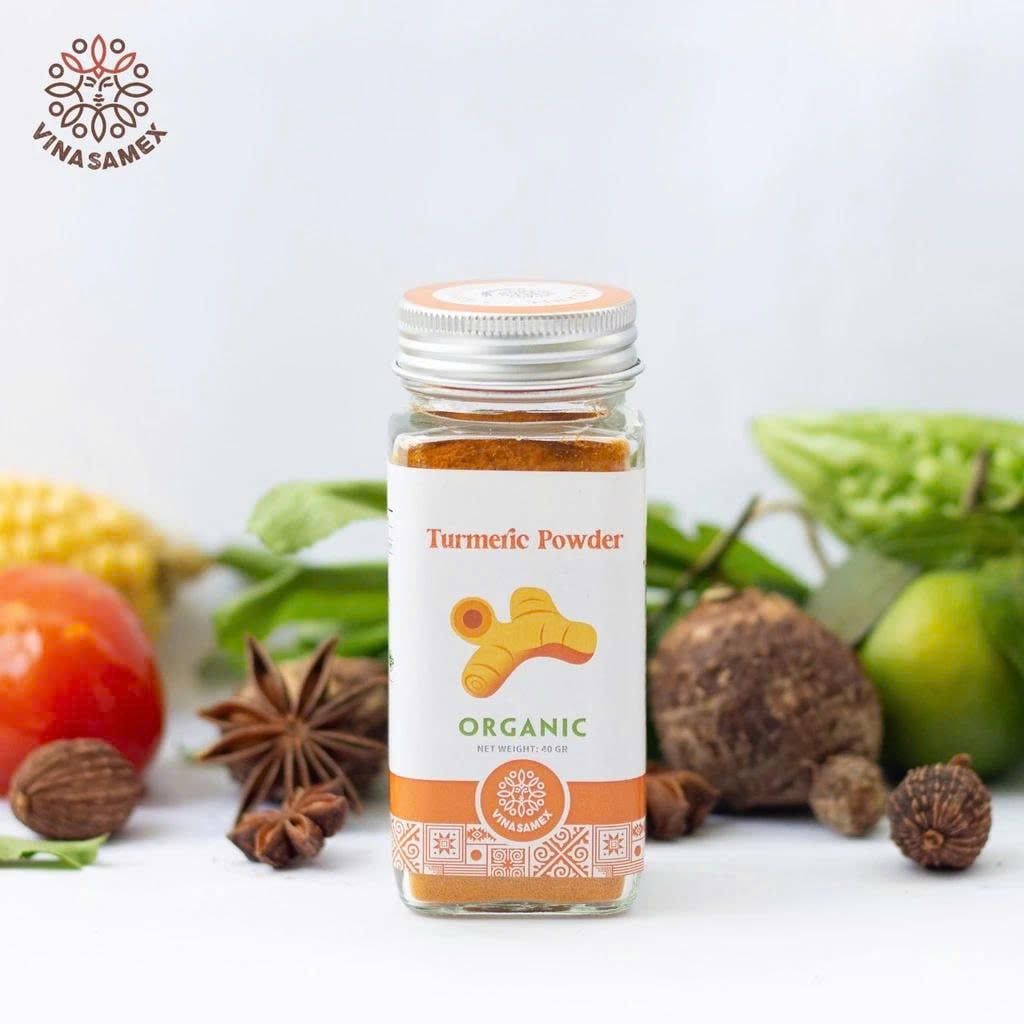 Bột Nghệ Vinasamex 40g - Thực Phẩm Bổ Sung Dinh Dưỡng Cho Cả Gia Đình, Người Tiểu Đường, Ăn Kiêng, Ăn Chay, Gia Vị Cho Những Bữa Ăn Tròn Vị, Tẩm Uớp Món Ăn (GV)