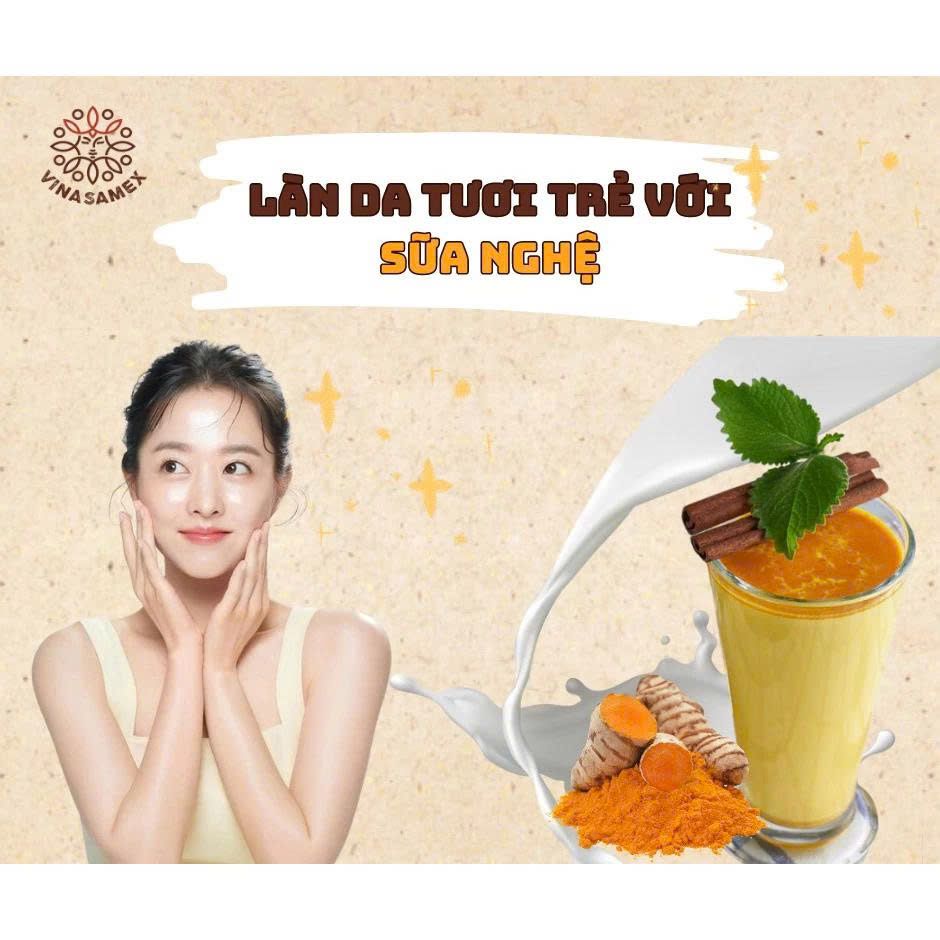 Bột Nghệ Vinasamex 40g - Thực Phẩm Bổ Sung Dinh Dưỡng Cho Cả Gia Đình, Người Tiểu Đường, Ăn Kiêng, Ăn Chay, Gia Vị Cho Những Bữa Ăn Tròn Vị, Tẩm Uớp Món Ăn (GV)