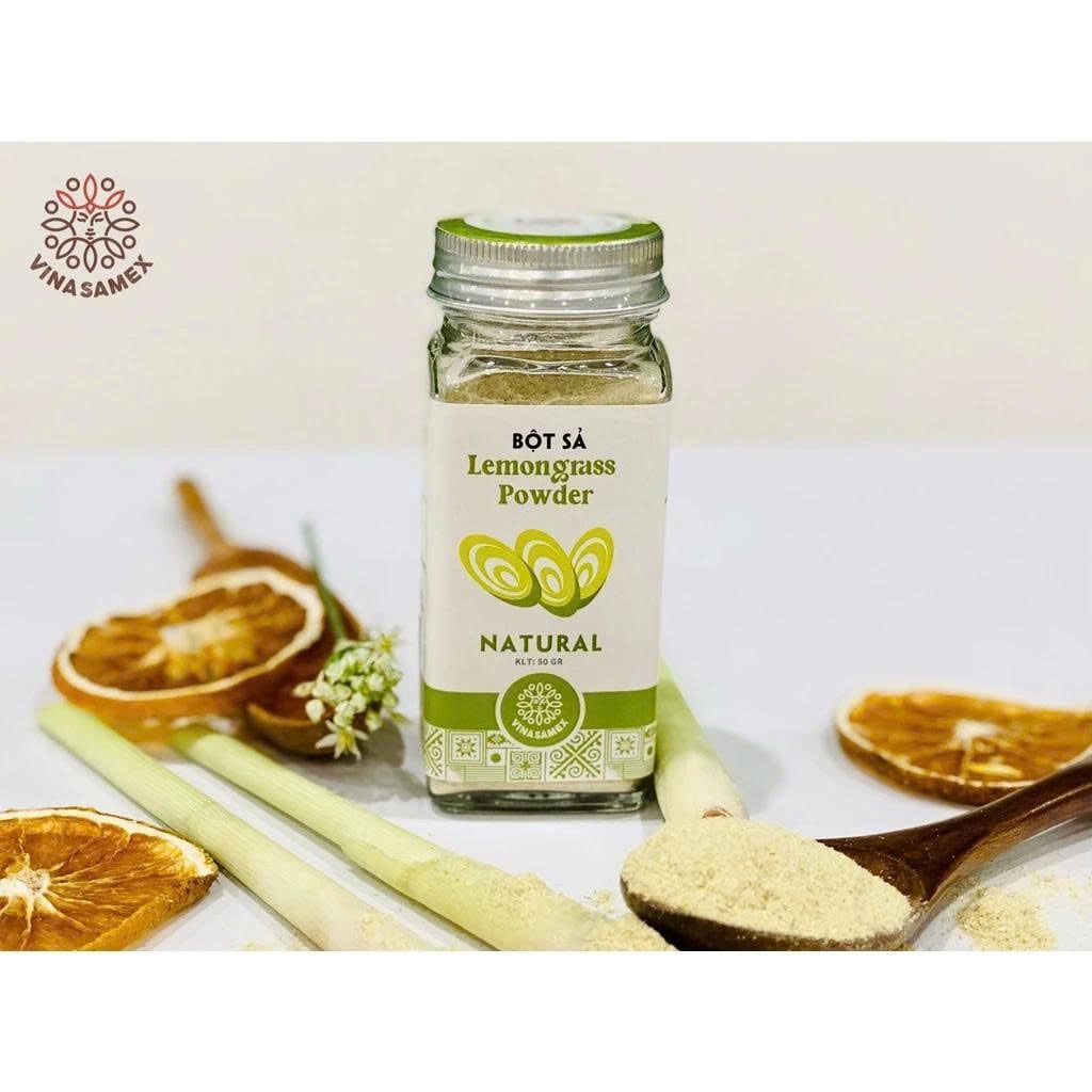 Bột Sả Vinasamex 50g - Thực Phẩm Bổ Sung Dinh Dưỡng Cho Cả Gia Đình, Người Tiểu Đường, Ăn Kiêng, Ăn Chay, Gia Vị Cho Những Bữa Ăn Tròn Vị, Tẩm Uớp Món Ăn (GV)