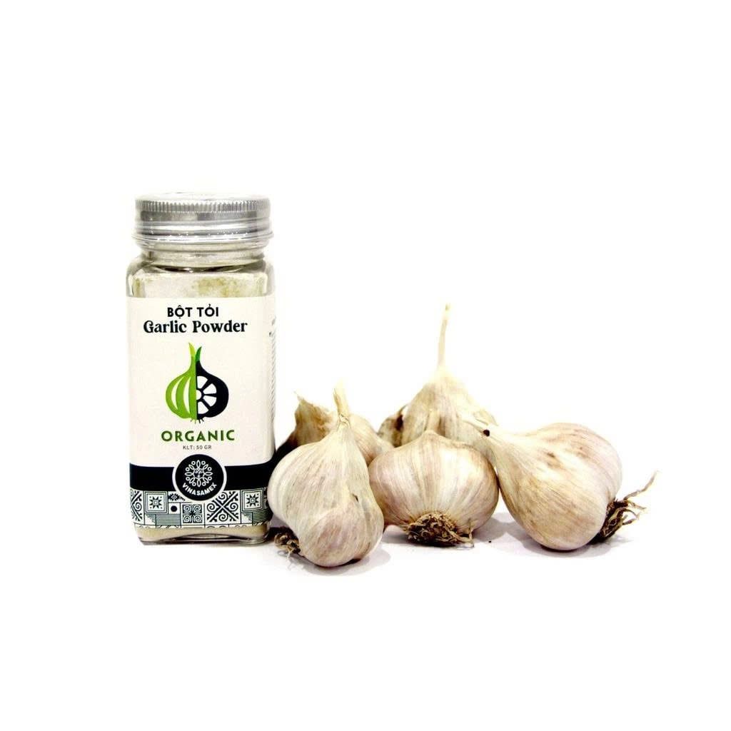 Bột Tỏi Vinasamex 50g - Thực Phẩm Bổ Sung Dinh Dưỡng Cho Cả Gia Đình, Người Tiểu Đường, Ăn Kiêng, Ăn Chay, Gia Vị Cho Những Bữa Ăn Tròn Vị, Tẩm Uớp Món Ăn (GV)
