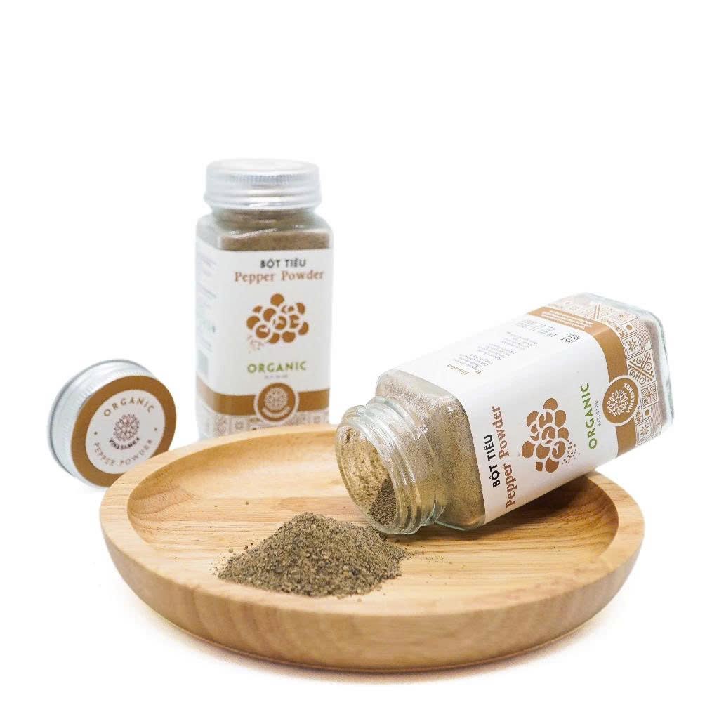 Bột Tiêu Vinasamex 50g - Thực Phẩm Bổ Sung Dinh Dưỡng Cho Cả Gia Đình, Người Tiểu Đường, Ăn Kiêng, Ăn Chay, Gia Vị Cho Những Bữa Ăn Tròn Vị, Tẩm Uớp Món Ăn (GV)