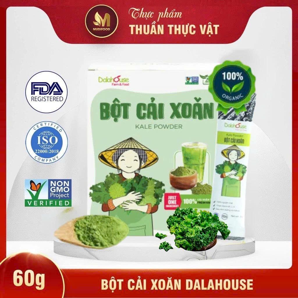 Bột Cải Xoăn (Kale) Dalahouse - Bột Rau Củ Hữu Cơ Nguyên Chất Sấy Lạnh (BRC)
