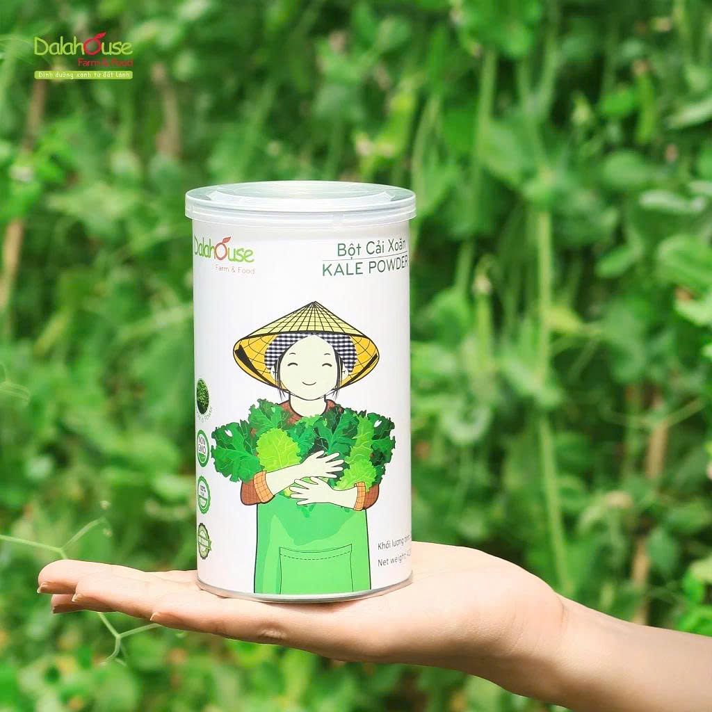 Bột Cải Xoăn (Kale) Dalahouse - Bột Rau Củ Hữu Cơ Nguyên Chất Sấy Lạnh (BRC)