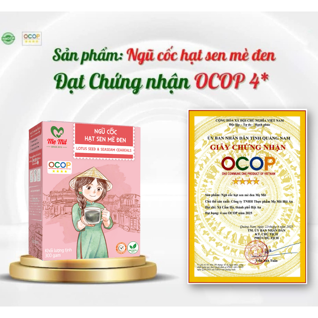 Ngũ Cốc Hạt Sen Mè Đen Mẹ Mít Hộp 300g -  Thực Phẩm Bổ Sung Dinh Dưỡng Cho Mẹ Bầu, Sau Sinh, Người Già, Người Tiểu Đường, Ăn Chay, Ăn Kiêng, Eat Clean, Healthy, Tốt Cho Tim Mạch Ngon Từ Thiên Nhiên, Dưỡng Tâm An Giấc, Đẹp Da