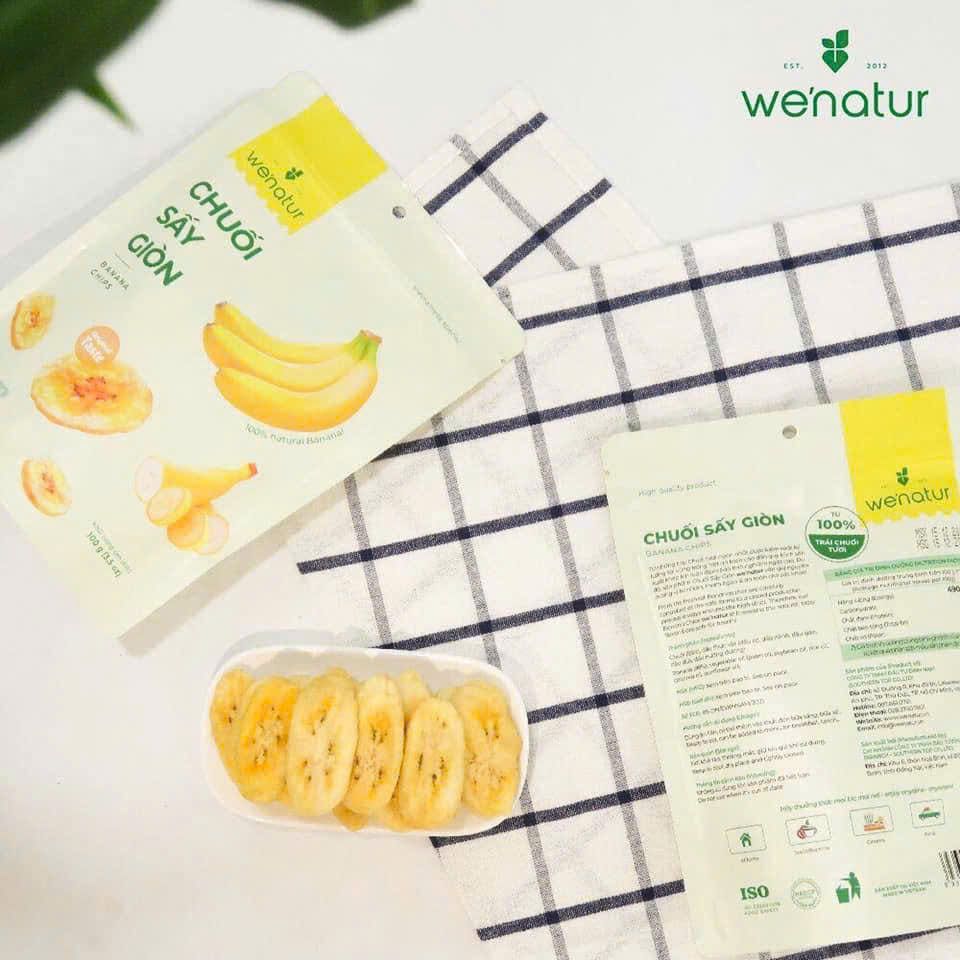 Combo Chuối Sấy Giòn We'natur (Mỗi Gói 100g) - Thực Phẩm Bổ Sung Dinh Dưỡng Cho Mẹ Bầu, Sau Sinh, Người Ăn Chay, Ăn Kiêng, Người Chơi Thể Thao, Giảm Cân, Eat Clean (Bánh Và Snack Healthy)