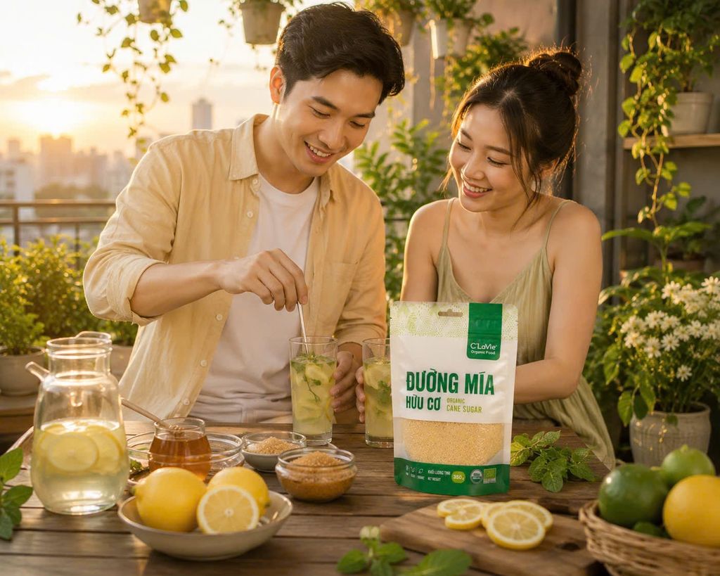 Đường Mía Hữu Cơ C'Lavie Túi 350g - Thực Phẩm Bổ Sung Dinh Dưỡng Cho Cả Gia Đình,, Ăn Chay, Đường Tự Nhiên, Ngọt Thanh, Dùng Nấu Ăn, Pha Nước Uống (GV)