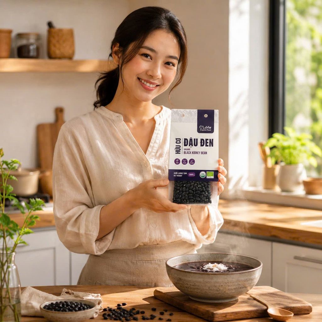 Đậu Đen Hữu Cơ C'Lavie 200g - Thực Phẩm Bổ Sung Dinh Dưỡng Cho Mẹ Bầu, Sau Sinh, Người Già, Người Tiểu Đường, Ăn Chay, Ăn Kiêng, Eat Clean, Healthy, Tốt Cho Tim Mạch, Dùng Nấu Sữa Hạt, Chè, Cháo Ăn Dặm Cho Bé (ĐTV, CX, Hạt Và Đậu)