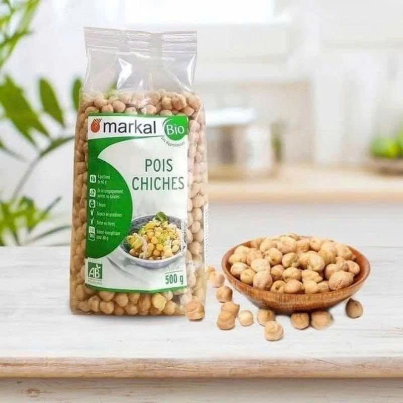 Đậu Gà Hữu Cơ Markal Túi 500g - Thực Phẩm Bổ Sung Dinh Dưỡng Cho Mẹ Bầu, Sau Sinh, Người Già, Người Tiểu Đường, Ăn Chay, Ăn Kiêng, Eat Clean, Healthy, Tốt Cho Tim Mạch, Đậu Chickpeas Nấu Soup, Salad, Sữa Hạt, Bánh Hoặc Snack (ĐTV, CX, Hạt Và Đậu)