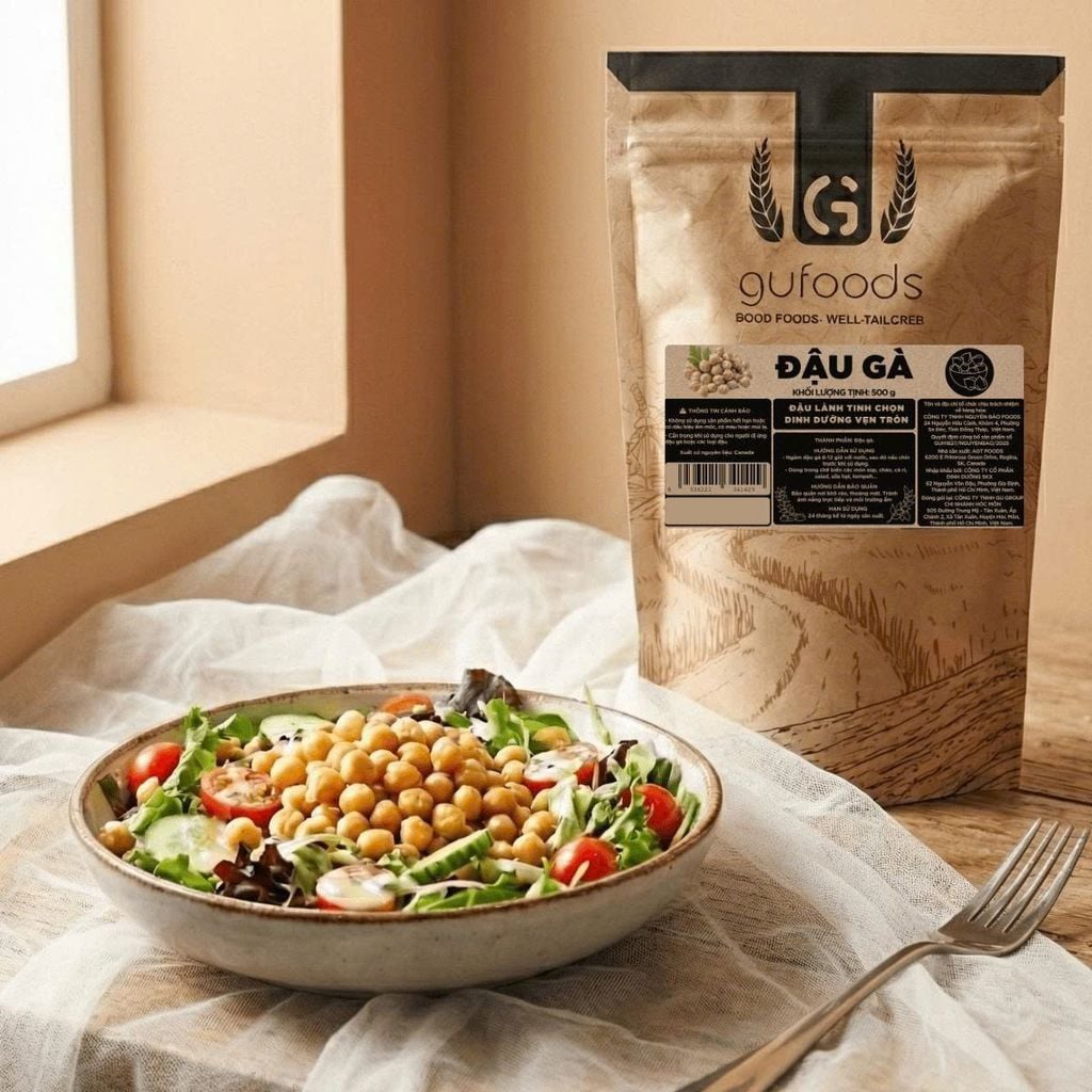 Đậu Gà Gufoods Gói 500g - Thực Phẩm Bổ Sung Dinh Dưỡng Cho Mẹ Bầu, Sau Sinh, Người Già, Người Tiểu Đường, Ăn Chay, Ăn Kiêng, Eat Clean, Healthy, Tốt Cho Tim Mạch, Nấu Soup, Salad, Sữa Hạt, Bánh Hoặc Snack (ĐTV, CX, Hạt Và Đậu)