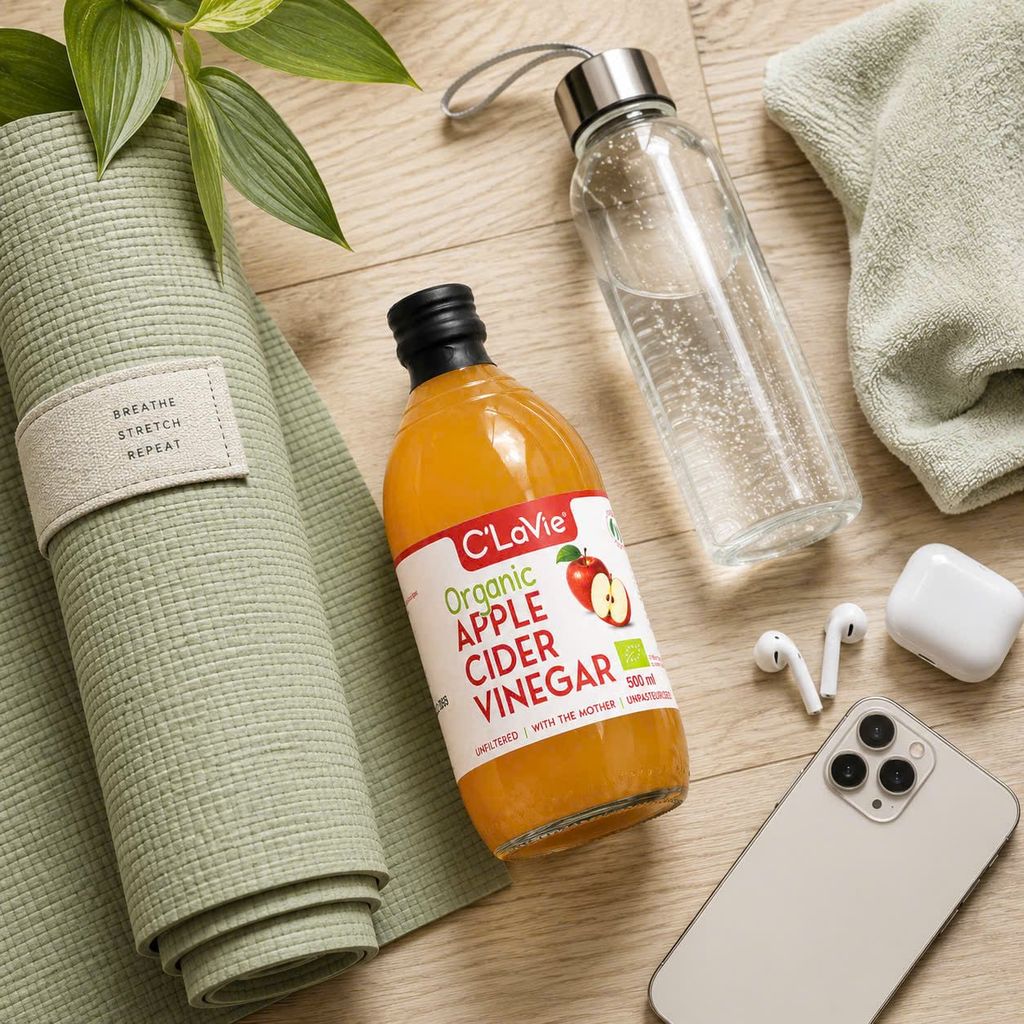 Giấm Táo Hữu Cơ C'Lavie 500ml, 100ml - Giấm Lên Men Tự Nhiên Nhập Khẩu Ý, Có Giấm Cái Hỗ Trợ Giảm Cân, Detox Cơ Thể (GV)