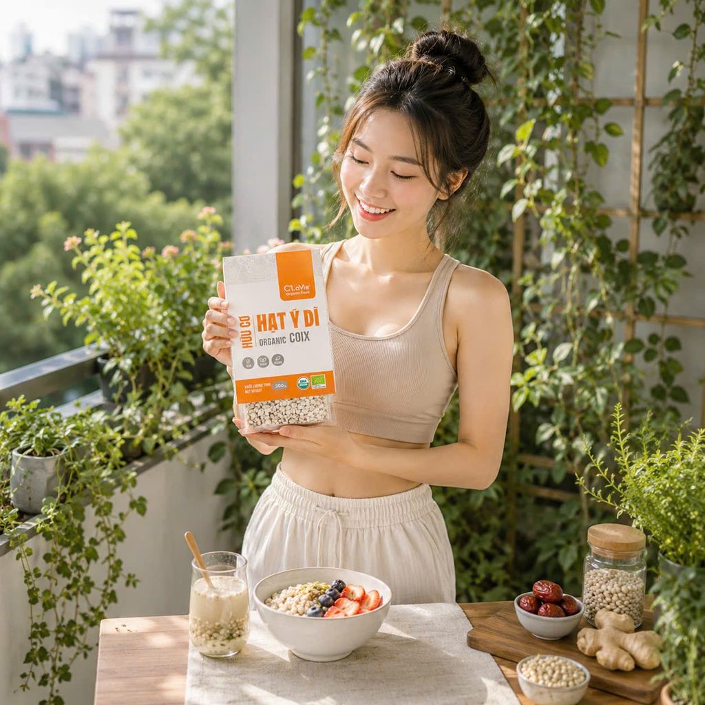 Hạt Ý Dĩ Hữu Cơ C'Lavie 200g - Thực Phẩm Bổ Sung Dinh Dưỡng Cho Mẹ Bầu, Sau Sinh, Người Già, Người Tiểu Đường, Ăn Chay, Ăn Kiêng, Eat Clean, Healthy, Tốt Cho Tim Mạch, Dùng Nấu Sữa Hạt, Chè, Cháo Ăn Dặm Cho Bé (NCNC, DSTN, CX, Hạt Và Đậu)