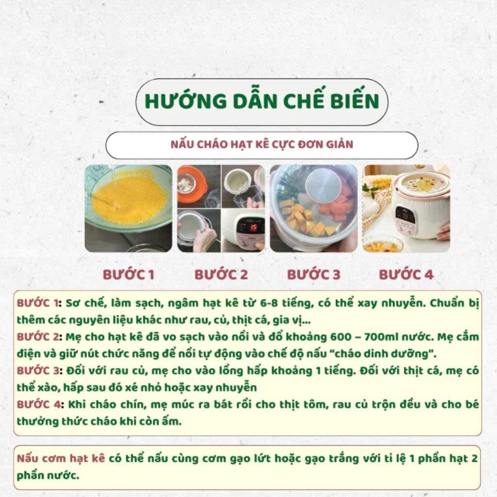 Hạt Kê Nếp Vàng Hữu Cơ C'Lavie 200g/450g - Thực Phẩm Bổ Sung Dinh Dưỡng Cho Mẹ Bầu, Sau Sinh, Người Già, Người Tiểu Đường, Ăn Chay, Ăn Kiêng, Eat Clean, Healthy, Tốt Cho Tim Mạch, Dùng Nấu Sữa Hạt, Cháo Ăn Dặm Cho Bé (NCNC, Hạt Và Đậu)