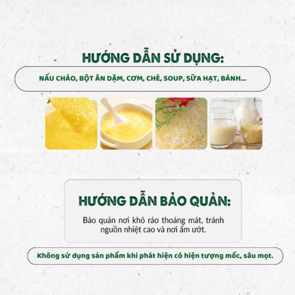 Hạt Kê Nếp Vàng Hữu Cơ C'Lavie 200g/450g - Thực Phẩm Bổ Sung Dinh Dưỡng Cho Mẹ Bầu, Sau Sinh, Người Già, Người Tiểu Đường, Ăn Chay, Ăn Kiêng, Eat Clean, Healthy, Tốt Cho Tim Mạch, Dùng Nấu Sữa Hạt, Cháo Ăn Dặm Cho Bé (NCNC, Hạt Và Đậu)
