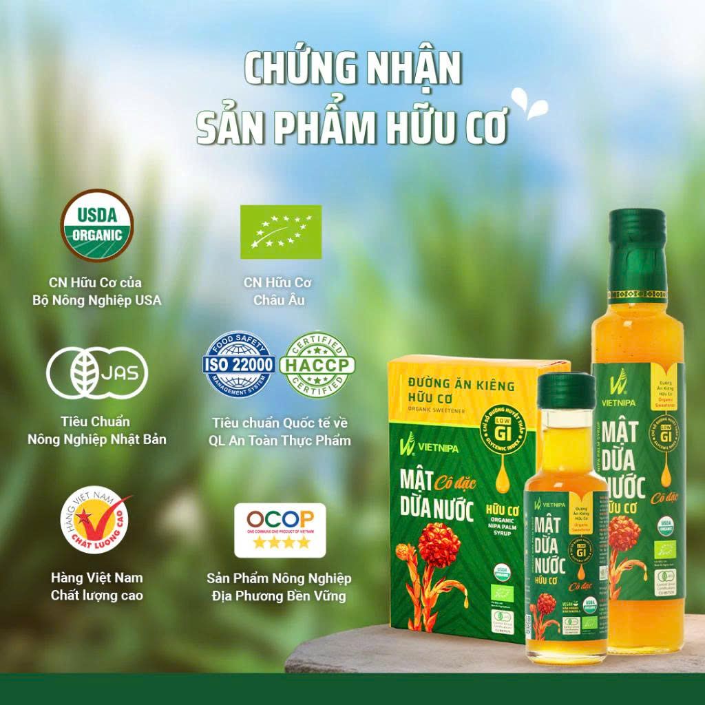 Mật Dừa Nước Vietnipa - Thực Phẩm Bổ Sung Dinh Dưỡng Cho Cả Gia Đình, Người Tiểu Đường, Ăn Kiêng, Ăn Chay, Hàm Lượng Vitamin Và Muối Khoáng Cao (GV)