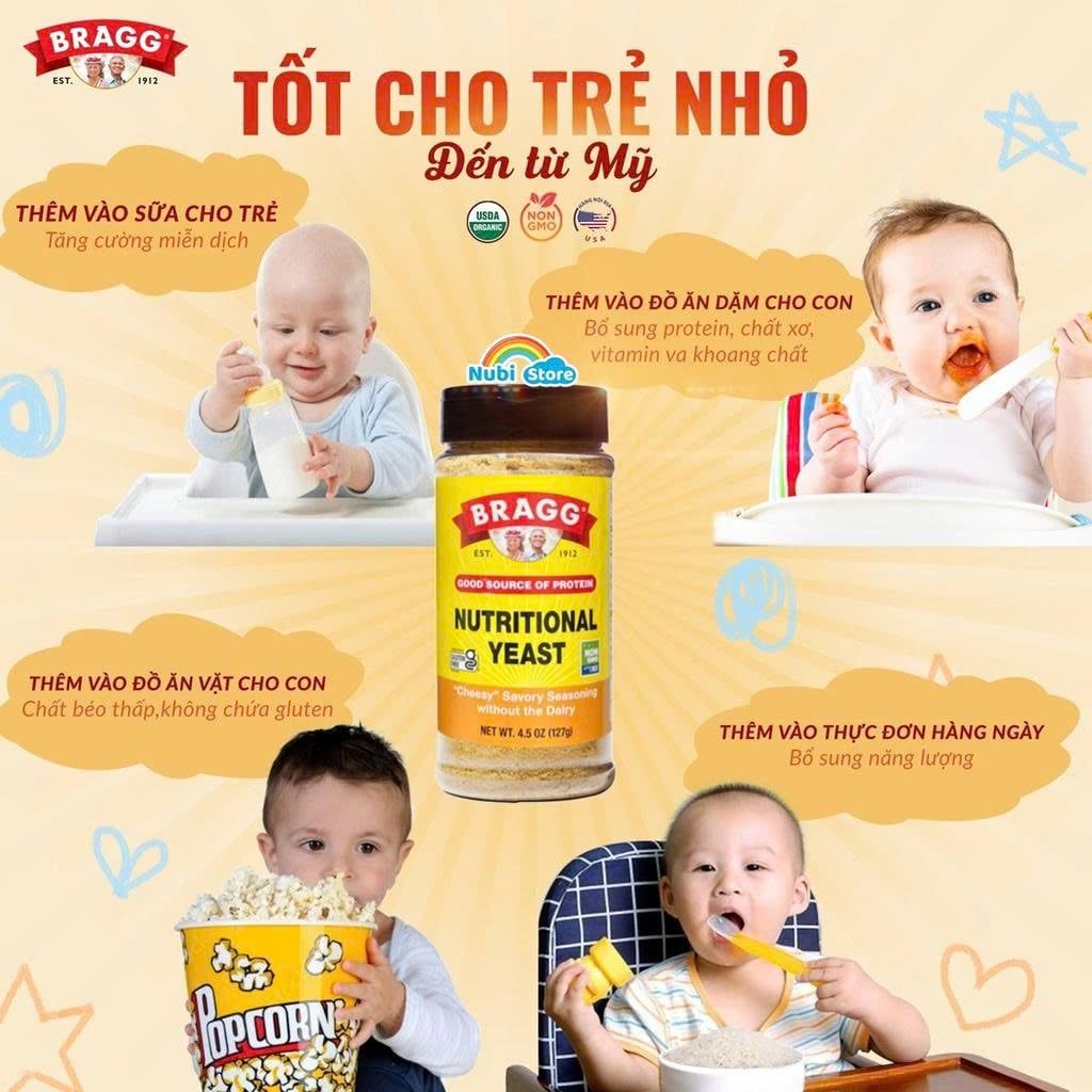 Men Dinh Dưỡng Vị Phô Mai Thuần Chay Bragg 127g - Thực Phẩm Bổ Sung Dinh Dưỡng Cho Mẹ Bầu, Sau Sinh, Người Già, Người Tiểu Đường, Ăn Chay, Ăn Kiêng, Eat Clean, Healthy, Tốt Cho Tim Mạch, Giàu Vitamin B12, Protein, Ăn Eatclean Keto Vegan (ĐTV, CX, SPF)