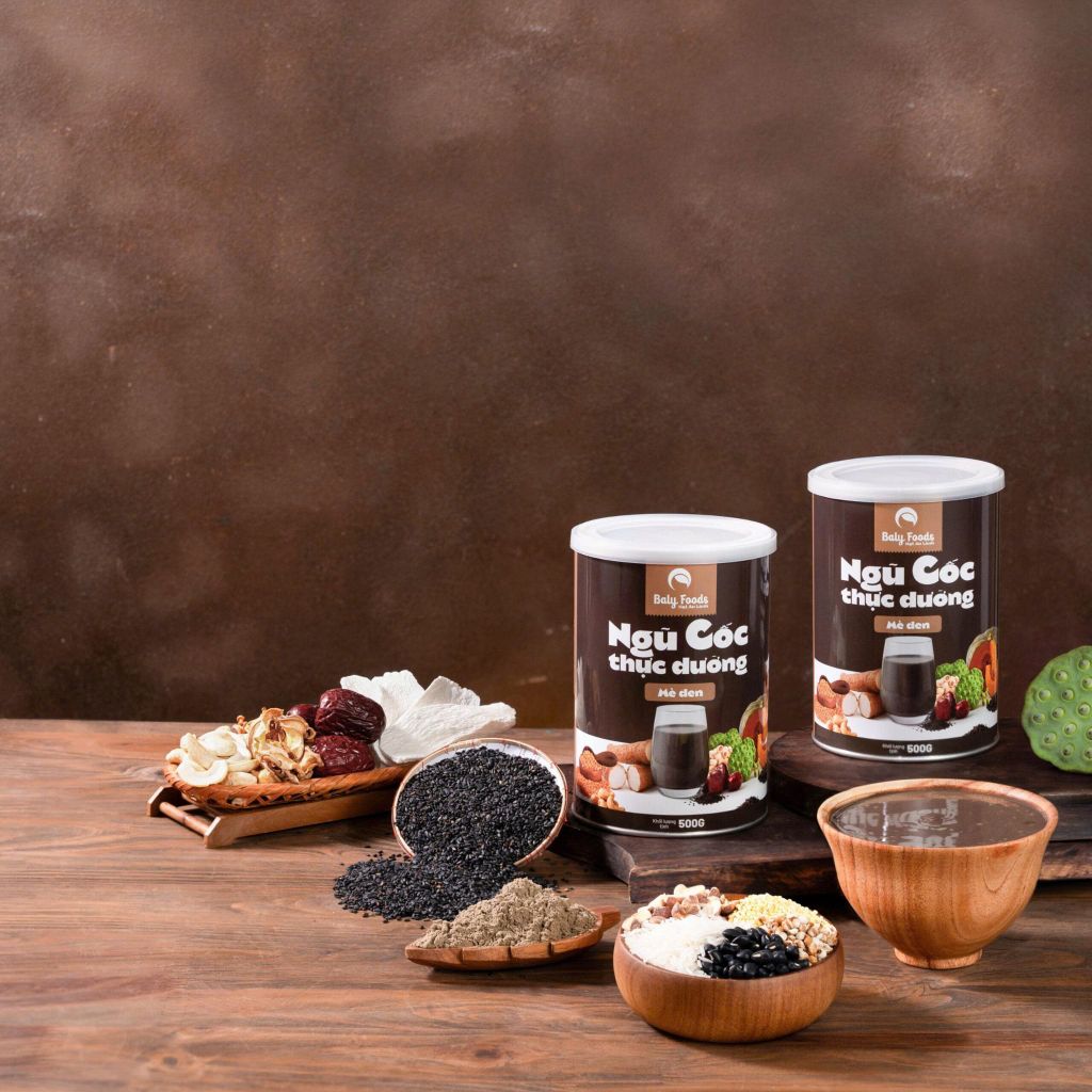 Ngũ Cốc Thực Dưỡng Mè Đen Balyfoods Hũ 500g - Thực Phẩm Bổ Sung Dinh Dưỡng Cho Mẹ Bầu, Sau Sinh, Người Già, Người Tiểu Đường, Ăn Chay, Ăn Kiêng, Eat Clean, Healthy, Tốt Cho Tim Mạch (BNC)