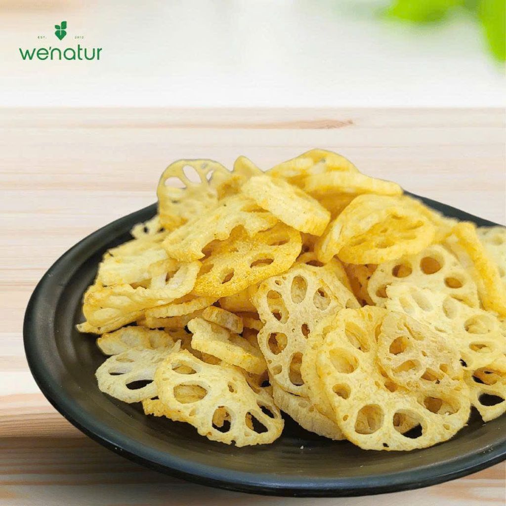 Combo Snack Củ Sen We'natur (Mỗi Gói 35g) - Thực Phẩm Bổ Sung Dinh Dưỡng Cho Mẹ Bầu, Sau Sinh, Người Ăn Chay, Ăn Kiêng, Người Chơi Thể Thao, Giảm Cân, Eat Clean (Bánh Và Snack Healthy)