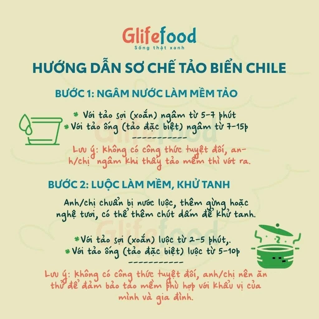 Tảo Xoắn Chile Sewe - Glifefood (200g - 500g) - Thực Phẩm Bổ Sung Dinh Dưỡng Cho Cả Gia Đình, Người Ăn Chay, Ăn Kiêng, Giảm Cân, Thực Dưỡng, Eat Clean, Healthy, Nguyên Liệu Nấu Ăn, Nhập Khẩu Chính Ngạch