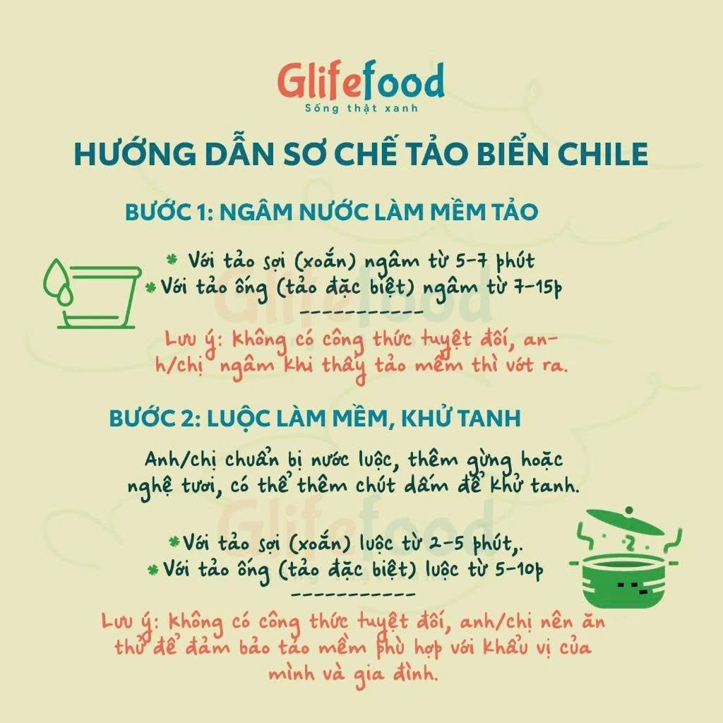 Tảo Ống Chile Sewe - Glifefood (200g - 500g) - Thực Phẩm Bổ Sung Dinh Dưỡng Cho Cả Gia Đình, Người Ăn Chay, Ăn Kiêng, Giảm Cân, Thực Dưỡng, Eat Clean, Healthy, Nguyên Liệu Nấu Ăn, Nhập Khẩu Chính Ngạch