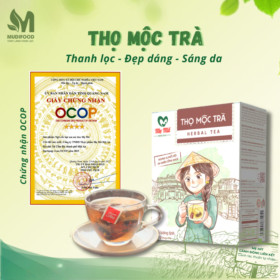 Thọ Mộc Trà Mẹ Mít Hộp 300g - Thanh Nhiệt, Mát Gan, Cải Thiện Giấc Ngủ, Tốt Cho Tim Mạch, Giảm Cân, Eatclean, Healthy, An Yên Sống Khoẻ (Trà)