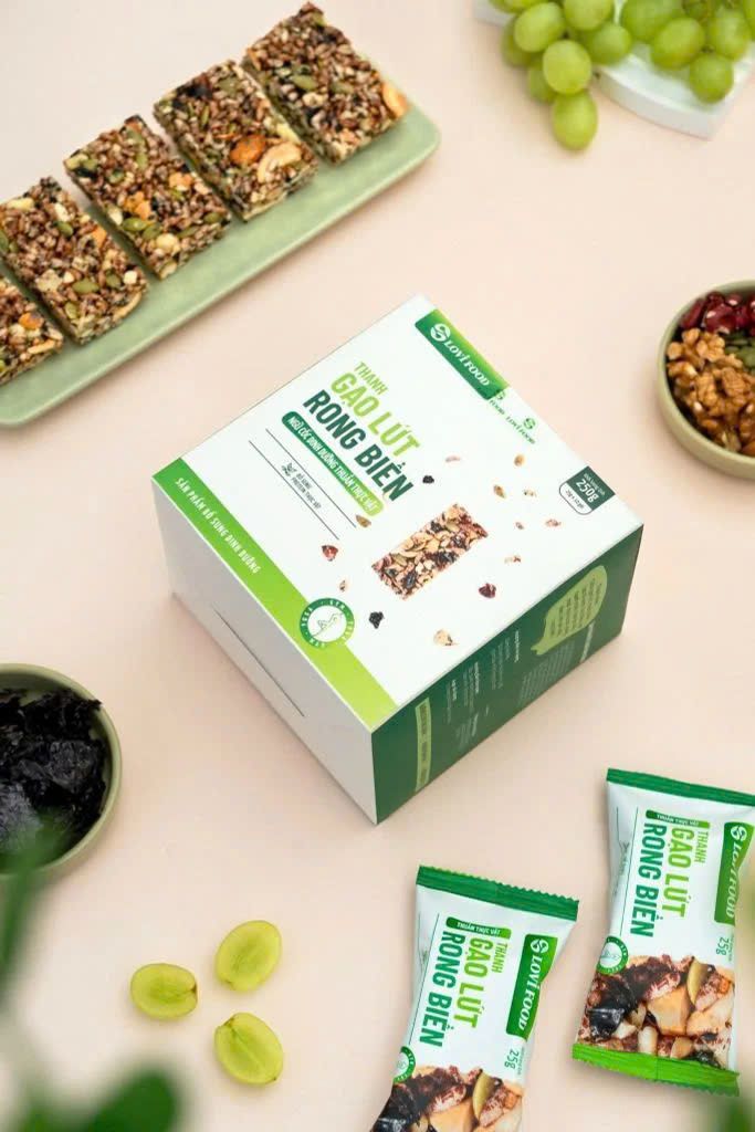 Thanh Gạo Lứt Rong Biển LoviFood 250g - Thực Phẩm Bổ Sung Dinh Dưỡng Cho Mẹ Bầu, Sau Sinh, Người Ăn Chay, Ăn Kiêng, Người Chơi Thể Thao, Giảm Cân, Eat Clean (Bánh Và Snack Healthy)