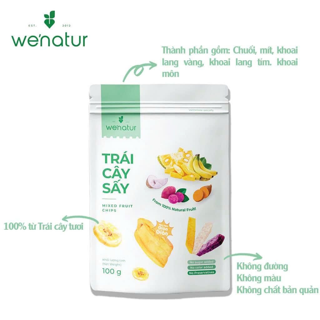 Combo Trái Cây Sấy We'natur (Mỗi Gói 150g/ 300g) - Thực Phẩm Bổ Sung Dinh Dưỡng Cho Mẹ Bầu, Sau Sinh, Người Ăn Chay, Ăn Kiêng, Người Chơi Thể Thao, Giảm Cân, Eat Clean (Bánh Và Snack Healthy)