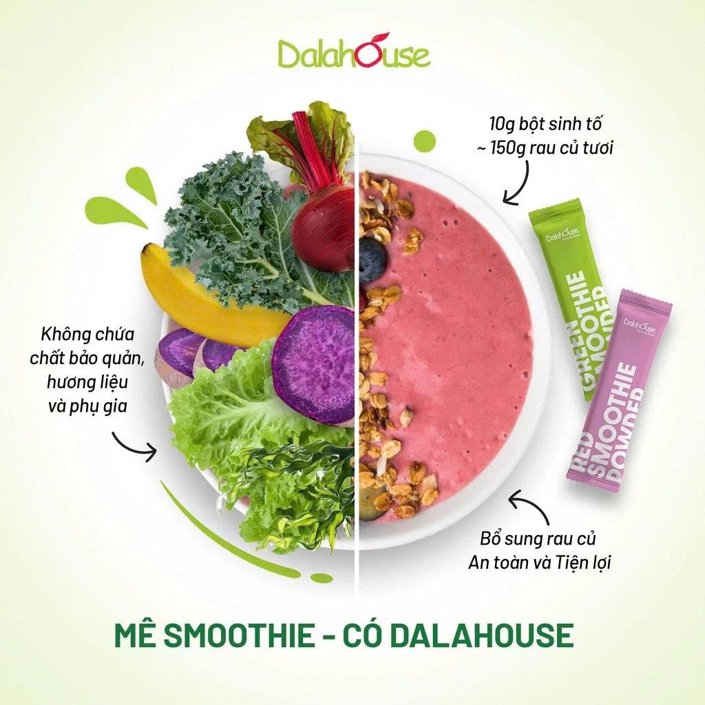 Bột Sinh Tố Tổng Hợp Organic Smoothie Powder Dalahouse - Bột Rau Củ Hữu Cơ Nguyên Chất Sấy Lạnh (BRC)