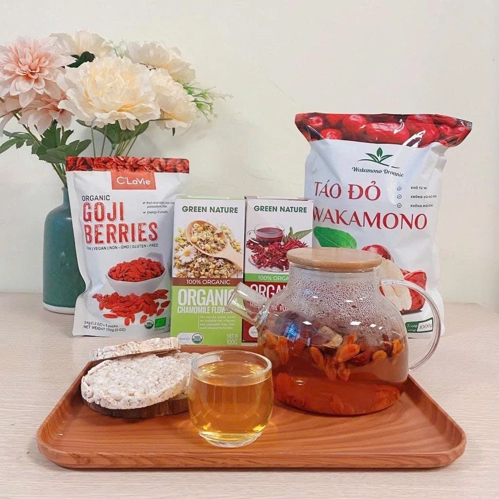 Táo Đỏ Nhược Khương Wakamono - Khô Tự Nhiên, Không Chất Bảo Quản, Giảm Stress & Cholesterol (Bánh, Snack, Hạt Và Trà)