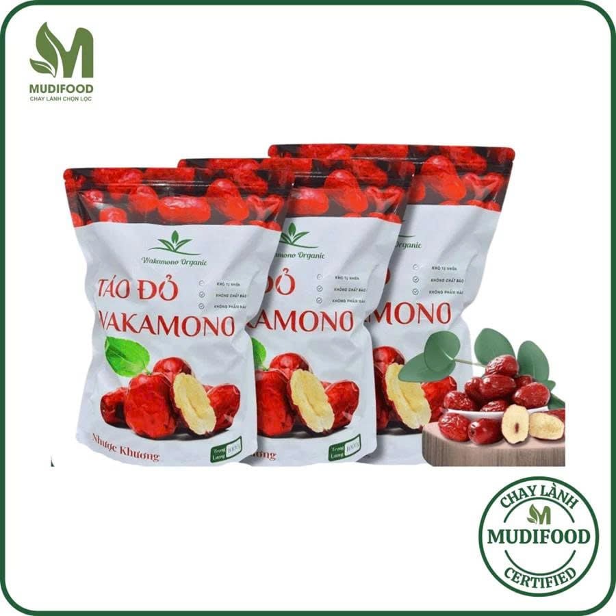 Táo Đỏ Nhược Khương Wakamono - Khô Tự Nhiên, Không Chất Bảo Quản, Giảm Stress & Cholesterol (Bánh, Snack, Hạt Và Trà)