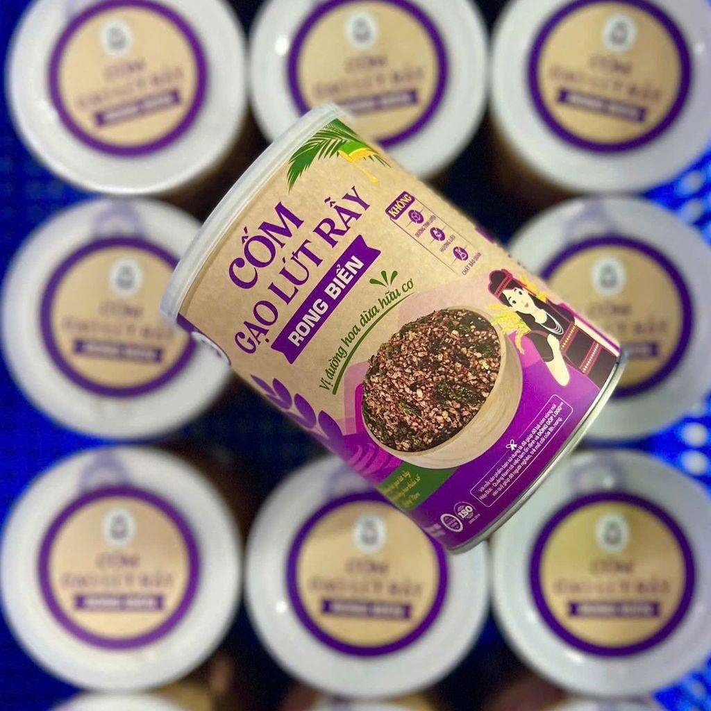 Cốm Gạo Lứt Rẫy Rong Biển Bh.Nong Hũ 180g - Thực Phẩm Bổ Sung Dinh Dưỡng Cho Người Tiểu Đường, Người Ăn Chay, Ăn Kiêng, Giảm Cân, Tập Gym, Eat Clean, Hàm Lượng Chất Xơ Cao (Bánh Và Snack Healthy)