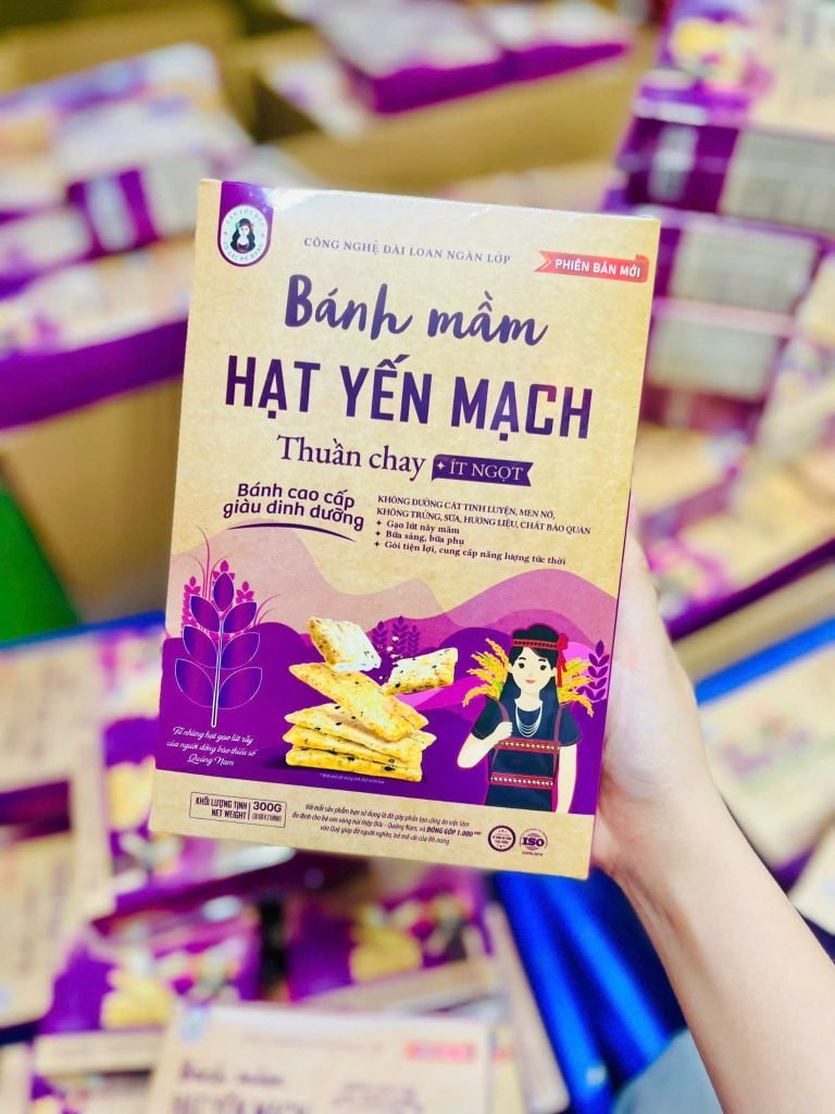 Bánh Mầm Hạt Yến Mạch Bh.Nong Hộp 150g/300g - Thực Phẩm Bổ Sung Dinh Dưỡng Cho Người Tiểu Đường, Người Ăn Chay, Ăn Kiêng, Giảm Cân, Tập Gym, Eat Clean, Hàm Lượng Chất Xơ Cao (Bánh Và Snack Healthy)