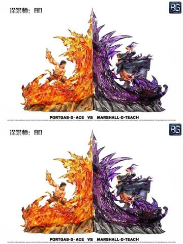  Ace vs Marshall D. Teach - One Piece - Badge Studio 