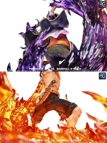  Ace vs Marshall D. Teach - One Piece - Badge Studio 