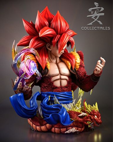  Life Size Gogeta SSJ4 Bust - Dragon Ball - KD Collectibles 