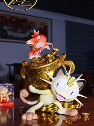  Fortune Cat and Koi Fish - Pokemon - Yuan Bao Studio 