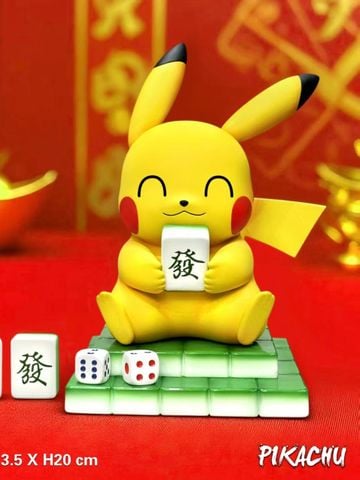  Pikachu playing Mahjong - Pokemon - EGG Studio 