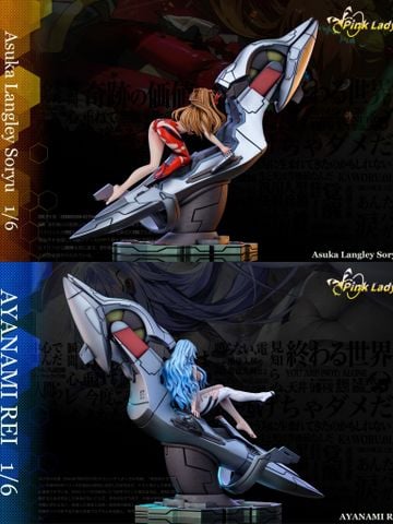  Asuka & Ayanami Rei - Evangelion - Pink Lady Studio 