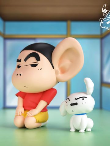  Eavesdropping Shinnosuke & Shiro - Crayon Shin-chan - NIUZI Studio 