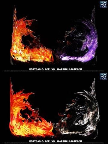  Ace vs Marshall D. Teach - One Piece - Badge Studio 