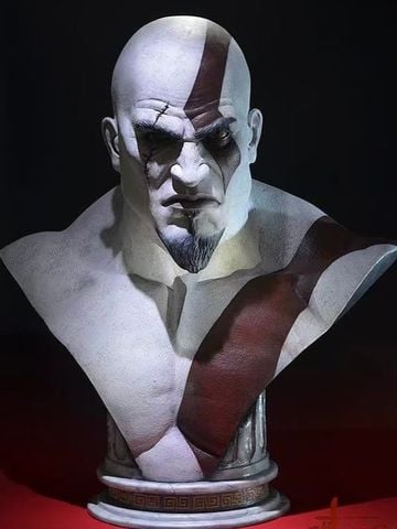  Life Size Bust Kratos - God of War - Gaming Head 