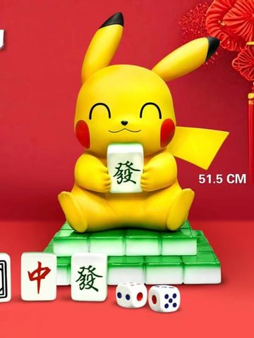  Pikachu playing Mahjong - Pokemon - EGG Studio 
