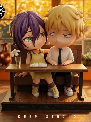  Reze x Denji in a Coffee Shop - Chainsaw Man - DEEP Studio 