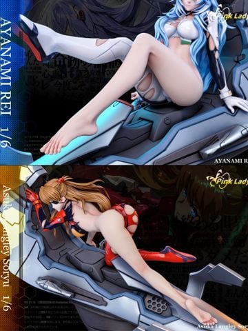  Asuka & Ayanami Rei - Evangelion - Pink Lady Studio 