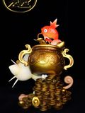  Fortune Cat and Koi Fish - Pokemon - Yuan Bao Studio 