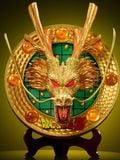  Golden Shenron 3D Wall-Mounted Table Display - Dragon Ball - WH Studio 