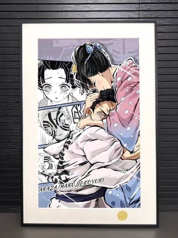  Koyuki & Akaza Art Print - Kimetsu No Yaiba 