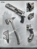  Life Size Requiem Revolver & Tactical Handaxe - Resident Evil - Panda Studio 