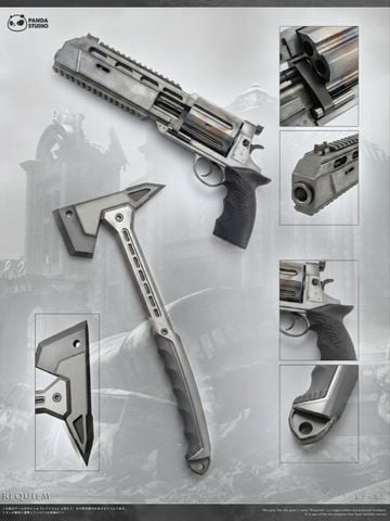  Life Size Requiem Revolver & Tactical Handaxe - Resident Evil - Panda Studio 