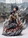  Eren Jaeger & Mikasa Ackerman - Attack On Titan - Saoirse Studio 