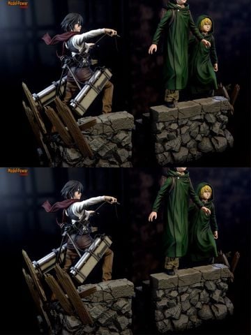  Mikasa & Armin & Eren - Attack On Titan - Model Power Studio 